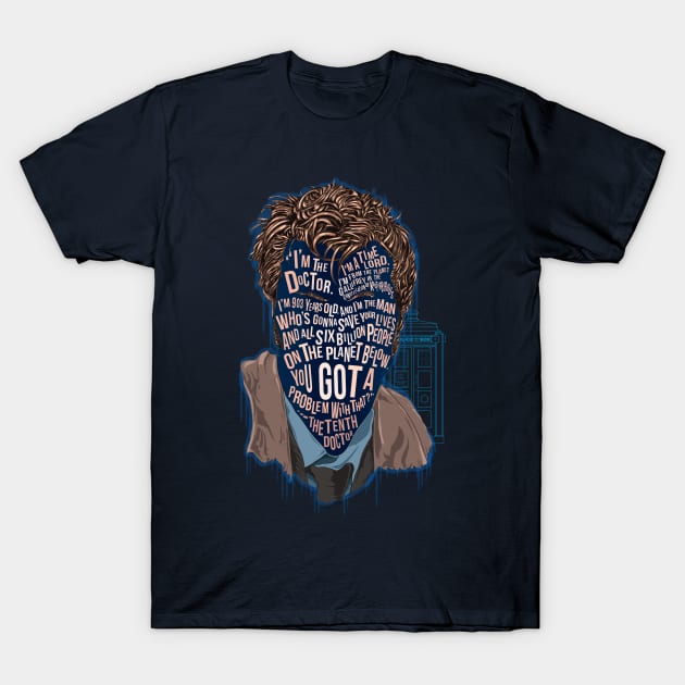 The 10th Doctor T-Shirt by NateJonesDesign